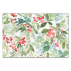 Watercolor Winter Berries and Greenery