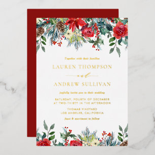 Watercolor Winter Blooms Garland Botanical Wedding