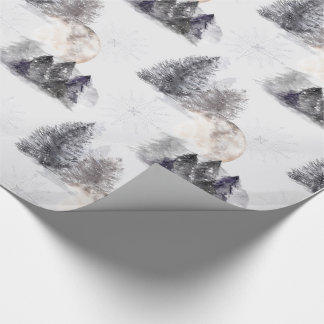 Watercolor Winter Christmas Wrapping Paper