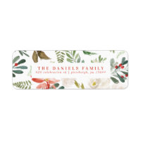 Watercolor Winter Floral Garland