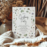 Watercolor Winter Foliage Christmas Party Invitation<br><div class="desc">Festive Watercolor Winter Foliage Christmas Party Invitation - design features a variety of botanical winter foliage framing an elegant template that is easy to customise. Perfect for family gatherings or corporate events.</div>