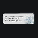 Watercolor Winter Forest and Stag Address Label<br><div class="desc">Watercolor Winter Pine Forest and Stag address labels - perfect for general mail,  winter events,  christmas cards,  change of address and holiday moving announcements etc. The template is ready for you to add your name and address.</div>