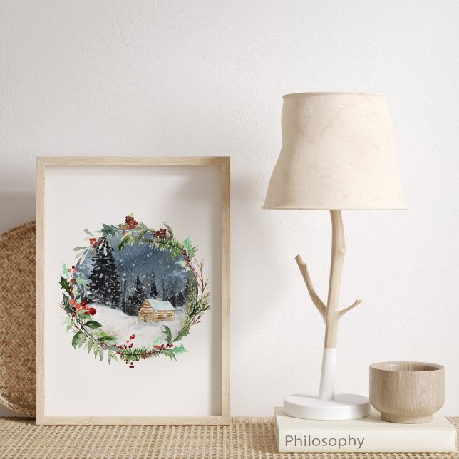 Watercolor Winter Forest Christmas  Poster (Creator Uploaded)