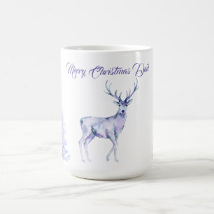 Watercolor Winter Landscape Happy Holidays Coffee Mug