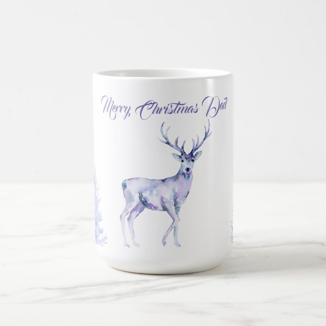 Watercolor Winter Landscape Happy Holidays Coffee Mug (Center)