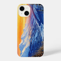 watercolor winter morning Phone Case
