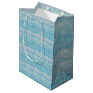 Watercolor Winter Pattern Medium Gift Bag