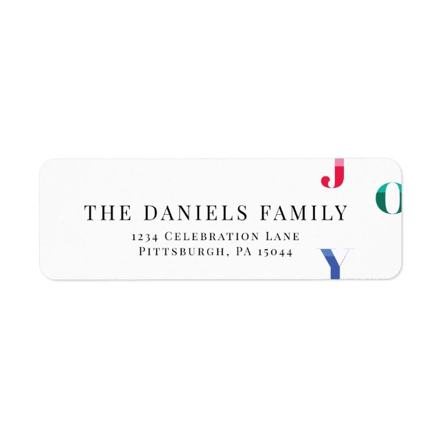 Watercolor Winter Red Joy (Front)