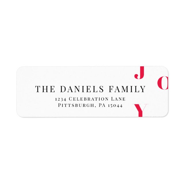 Watercolor Winter Red Joy (Front)