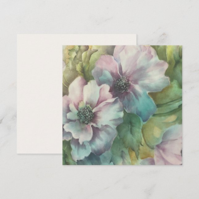 Watercolor Winter Rose Note Cards (Front/Back)