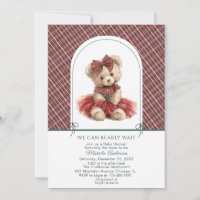 Watercolor  Winter  Teddy bear Christmas Baby Show