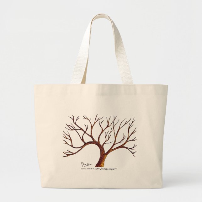 Watercolor Winter Tree Bag (Front)