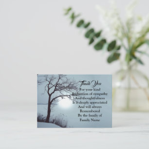 Watercolor Winter Tree Thank You Card