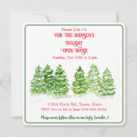 Watercolor Winter Trees PERSONALIZE G