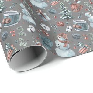 Watercolor Winter Wrapping Paper