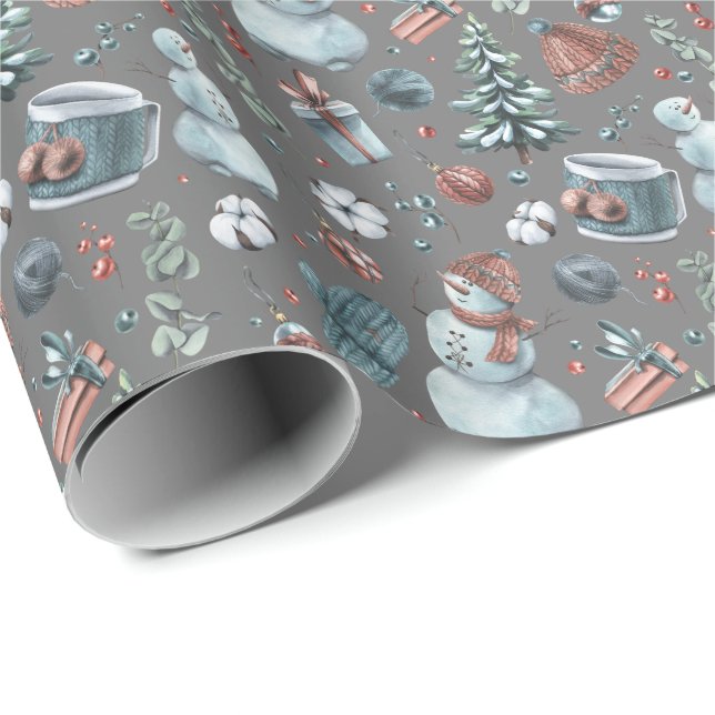 Watercolor Winter Wrapping Paper (Roll Corner)