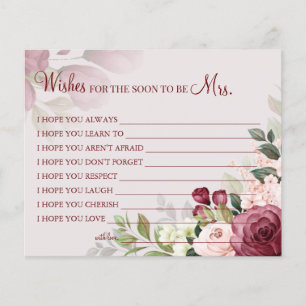 Watercolor Wishes for the Soon to be Mrs card