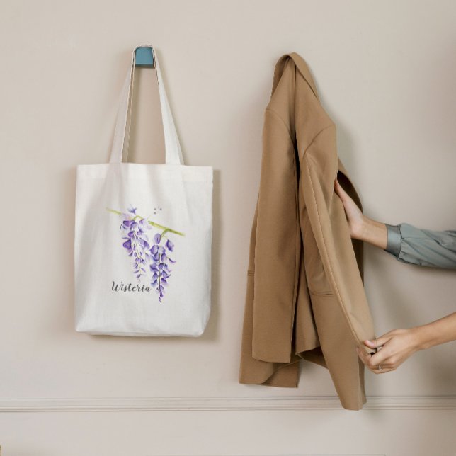 Watercolor Wisteria Botanical   Tote Bag (Creator Uploaded)