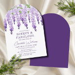 Watercolor Wisteria Ninety & Fabulous Floral Chic Invitation<br><div class="desc">Watercolor Wisteria Ninety & Fabulous Floral Chic features elegant watercolor wisteria flowers in soft lavender and purple with green leaves on a white background with your 90th birthday invitation information below. Personalise by editing the text in the text boxes provided. Designed for you by ©2024 Evco Studio www.zazzle.com/store/evcostudio</div>