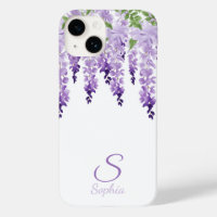 Watercolor Wisteria Personalised Name Monogram