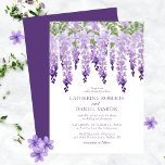Watercolor Wisteria Purple Lilac Floral Wedding Invitation<br><div class="desc">Watercolor Wisteria Purple Lilac Floral Wedding Invitations features elegant watercolor wisteria flowers in soft lavender and purple with green leaves on a white background with your Wedding Invitation information below. Personalise by editing the text in the text boxes. Designed for you by Evco Studio www.zazzle.com/store/evcostudio</div>