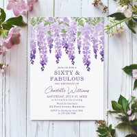 Watercolor Wisteria Sixty & Fabulous Floral Chic