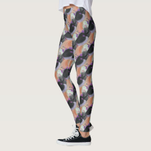 Watercolor Witch Repeat Pattern Leggings
