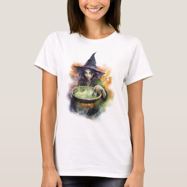 Watercolor Witch T-Shirt (Front)