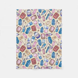 Watercolor Witchy Pattern Fleece Blanket