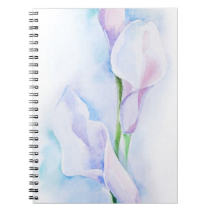 watercolor with 3 callas notebook