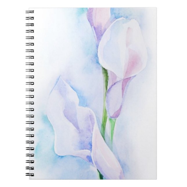 watercolor with 3 callas notebook (Front)