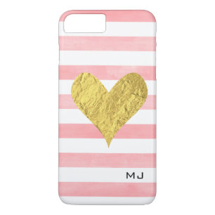 Watercolor with Gold Foil Heart iPhone 8 Plus/7 Plus Case