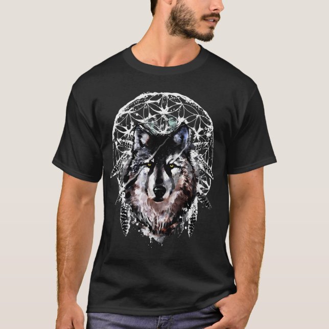 Watercolor Wolf T-Shirt (Front)