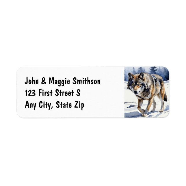 Watercolor Wolf Wolves Animal Nature Wildlife Art (Front)