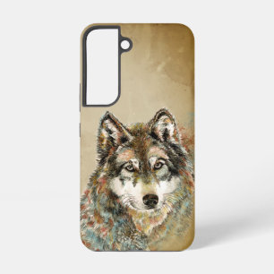 Watercolor Wolf Wolves Wildlife Nature Art Samsung Galaxy Case