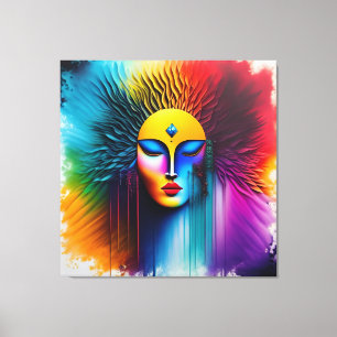 Watercolor Woman Abstract Ai Art Canvas Print