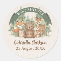 Watercolor Woodland Animals Baby Shower
