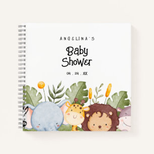 Watercolor Woodland Baby Shower Gift List Notebook