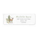 Watercolor Woodland Deer Address Label