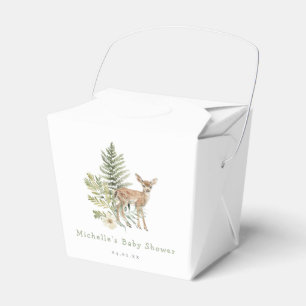 Watercolor Woodland Deer Baby Shower Favour Box