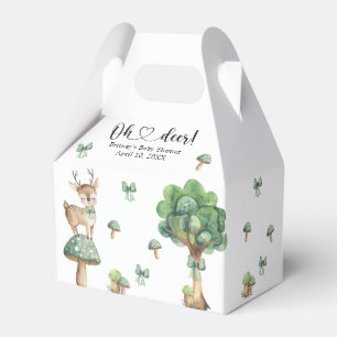 Watercolor Woodland Deer Baby Shower Favour Box