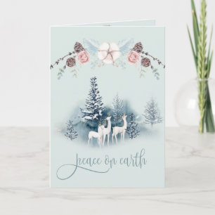 Watercolor Woodland Deer Card