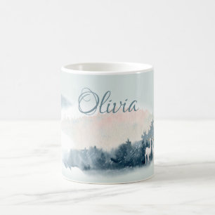 Watercolor Woodland Deer Coffee Mug