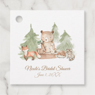 Watercolor Woodland Forest Animals Baby Shower Favour Tags
