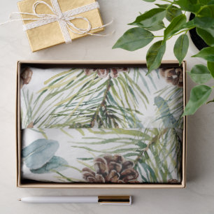 Watercolor Woodland Forest Holiday  Tissue Paper