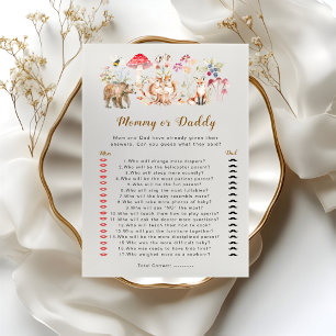 Watercolor Woodland Mummy or Daddy Baby Shower