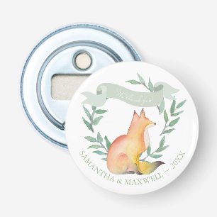 Watercolor Woodland Wedding Favour Bottle Opener