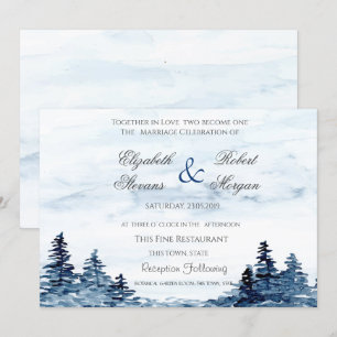 Watercolor Woodland Wedding Invitation
