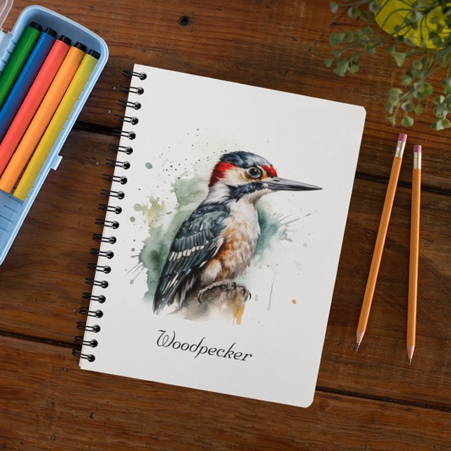Watercolor Woodland Woodpecker, custom Planner (Creator Uploaded)