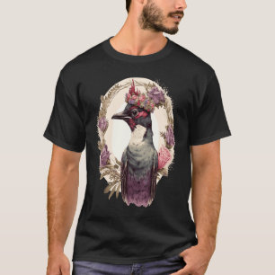 Watercolor Woodpecker Bird Flower Crown Pet Birds T-Shirt